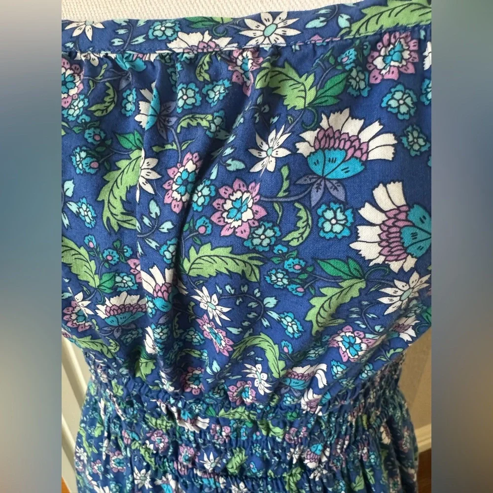 LOFT Blue Strap floral Sundress Midi/ Maxi - Picture 3 of 8